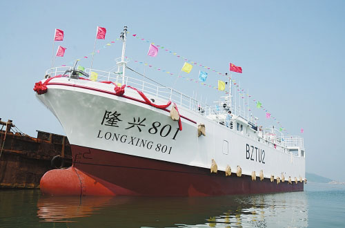 國內(nèi)首艘39米玻璃鋼大洋性超低溫金槍魚延繩釣漁船&ldquo;隆興801&rdquo;